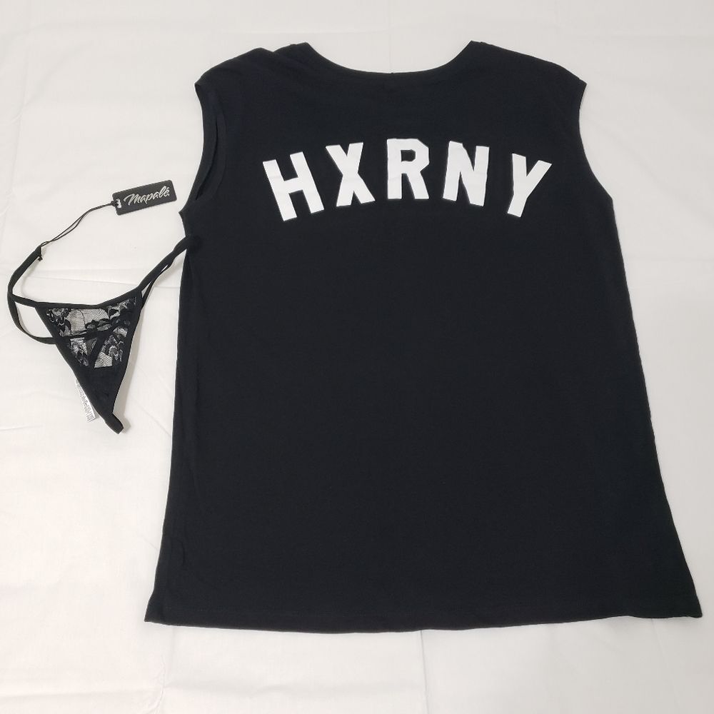horNY Collaboration Earth Positive Climate Neutral Tshirt & Mapale Lace Thong